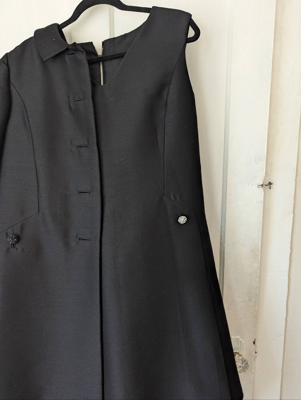 Vintage 60s Black Sleeveless Dress AND Matching Coat!!